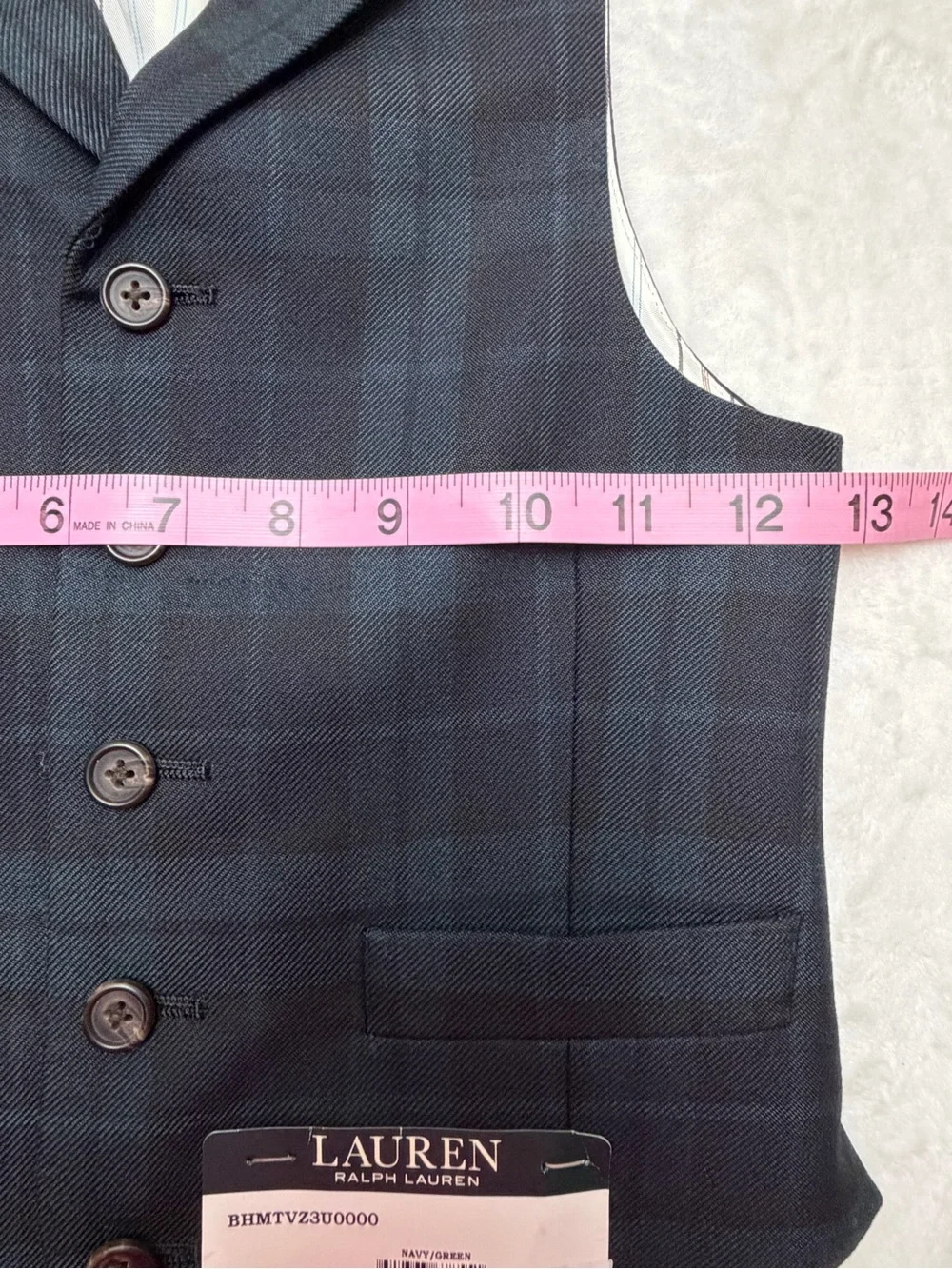 Lauren Ralph Lauren Plaid Vest Boy’s 8R Waistcoat Wedding Holidays Church NWT